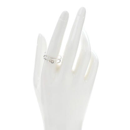 Gucci Sterling Silver 6mm Interlocking G Open Band Ring 61 9.5 2 of 4