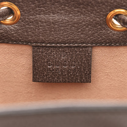 Gucci GG Supreme Monogram Web Mini Ophidia Bucket Bag Brown 6 of 10