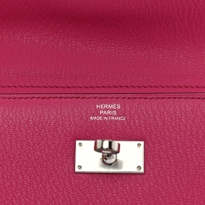 Hermes Chevre Mysore Medium Kelly Wallet Rose Shocking 6 of 8