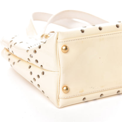 Chanel Patent Perforated CC Tote White 12 of 15