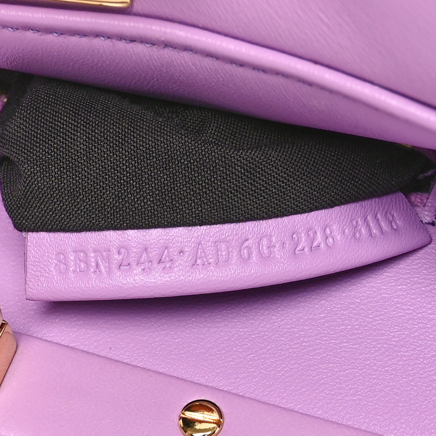 Fendi Nappa Stacked Bar Mini Peekaboo Iconic Satchel Violetta 7 of 11