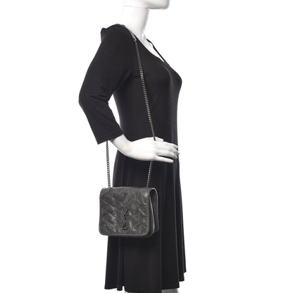 Saint Laurent Crinkled Calfskin Matelasse Monogram Niki Chain Wallet Storm 2 of 9