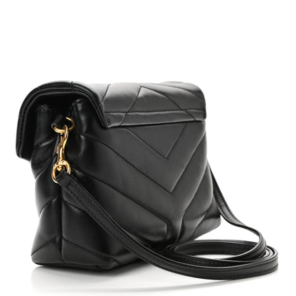 Saint Laurent Calfskin Y Quilted Monogram Toy Loulou Crossbody Bag Black 3 of 11