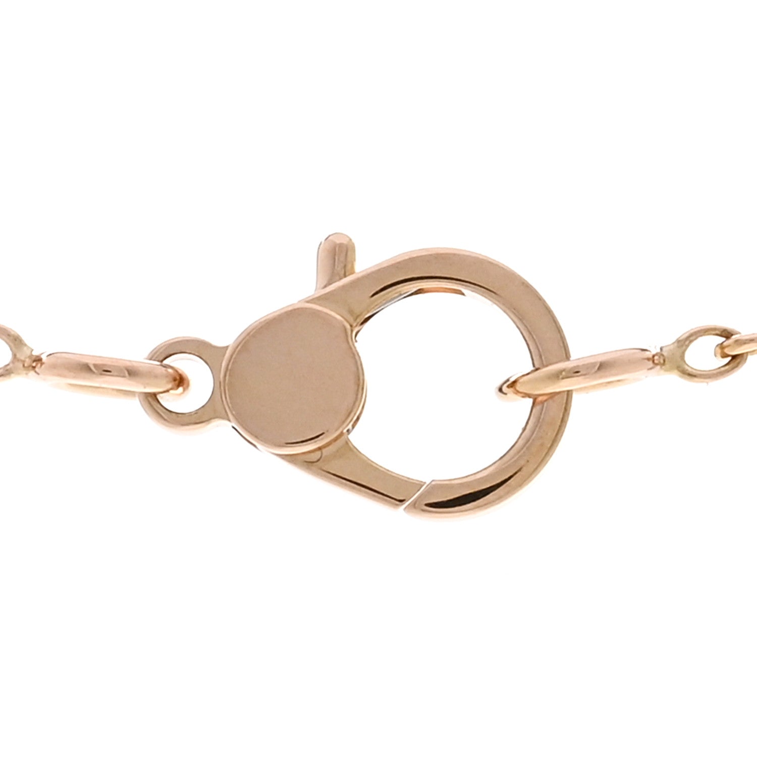 Hermes 18K Rose Gold Green Sapphire Finesse Pendant Necklace 4 of 6