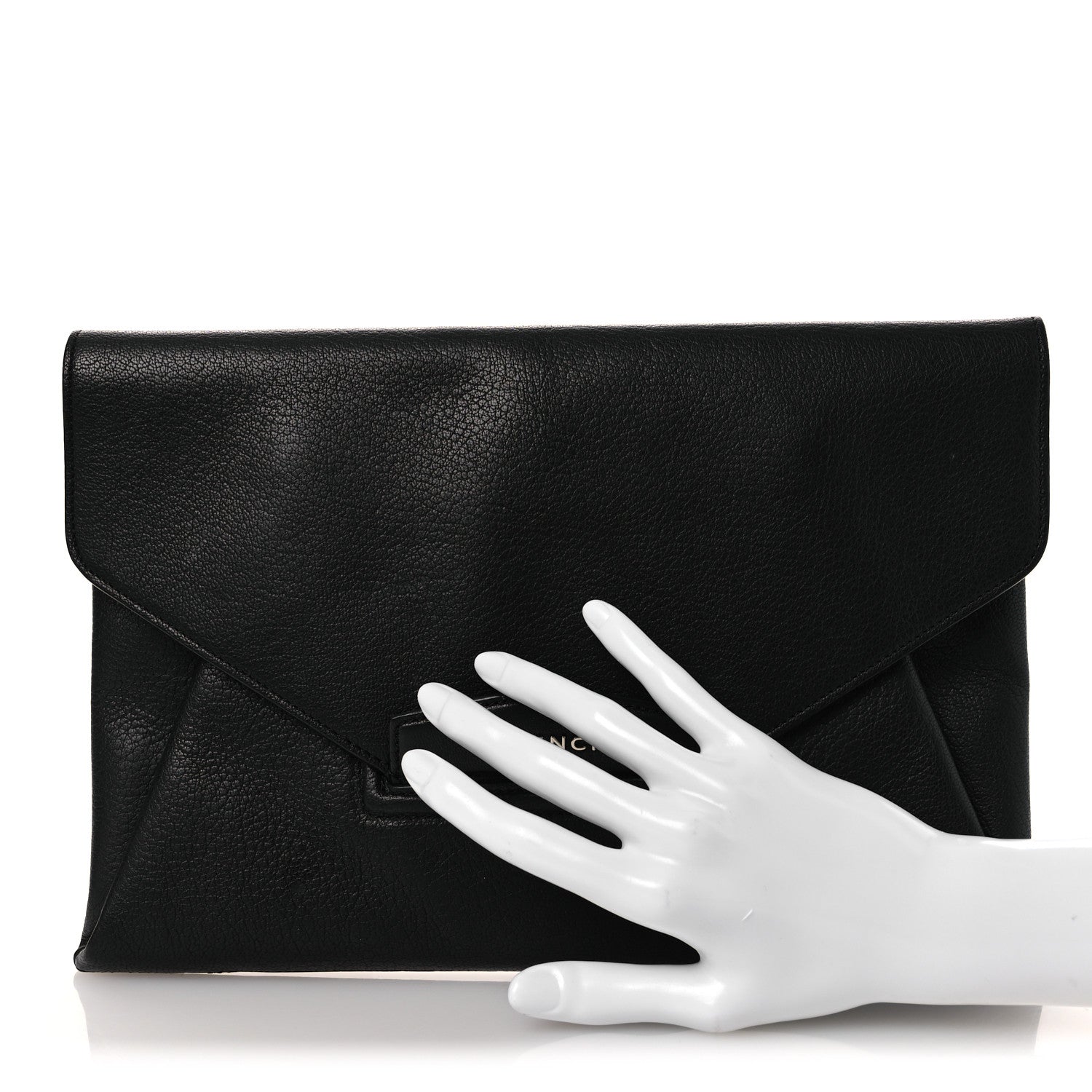 Givenchy Sugar Goatskin Medium Antigona Envelope Clutch Black Black 2 of 12