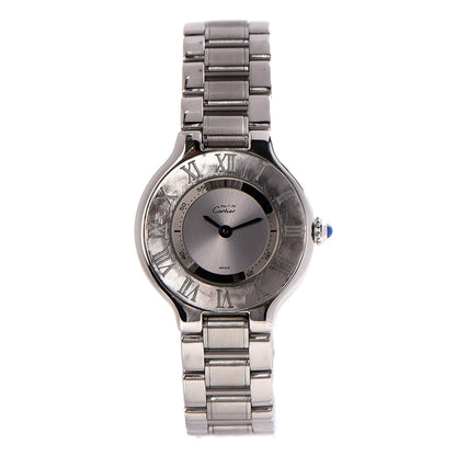 Cartier Stainless Steel 28mm Must De 21 Quartz Watch 1 of 5