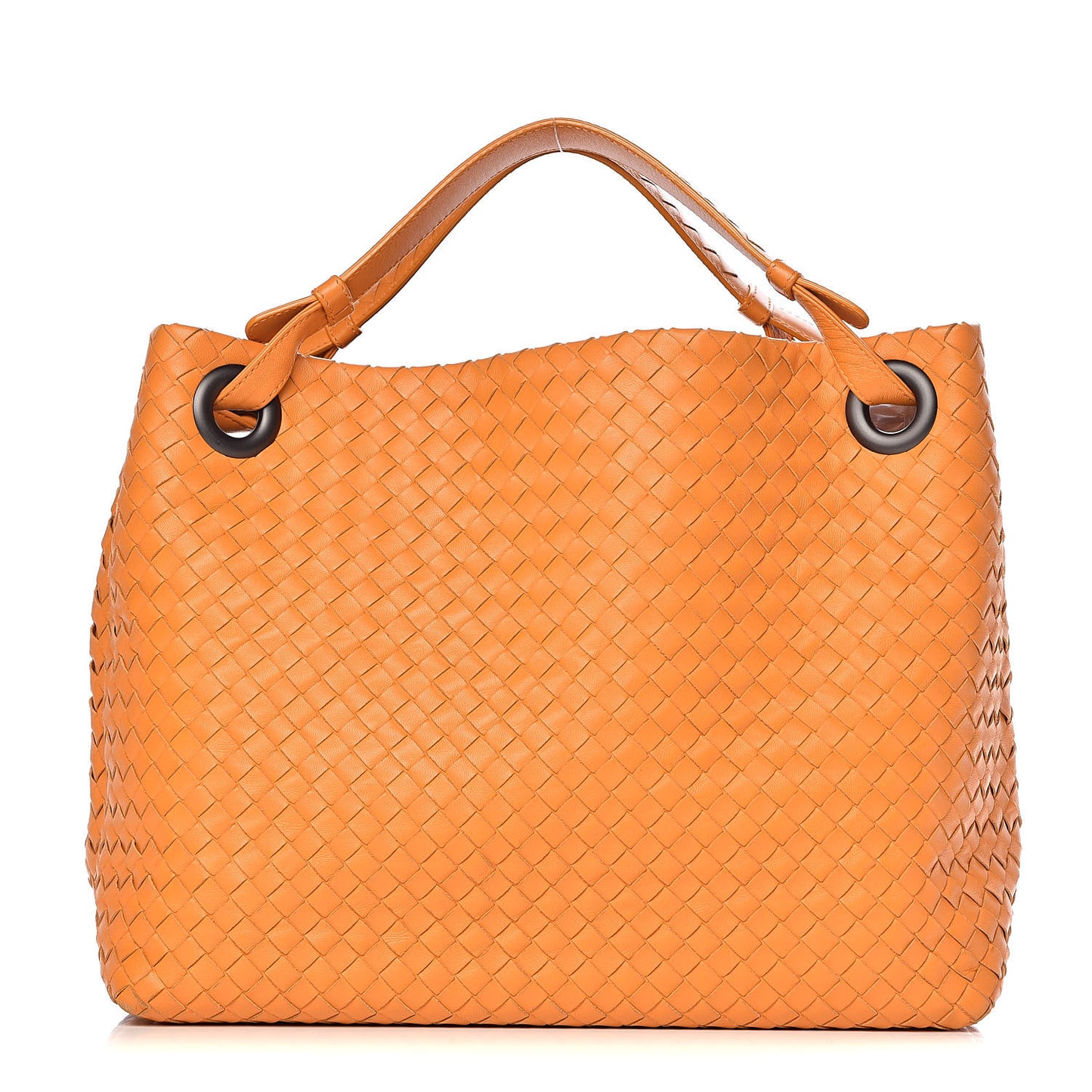 Nappa Intrecciato Medium Garda Bag Orange