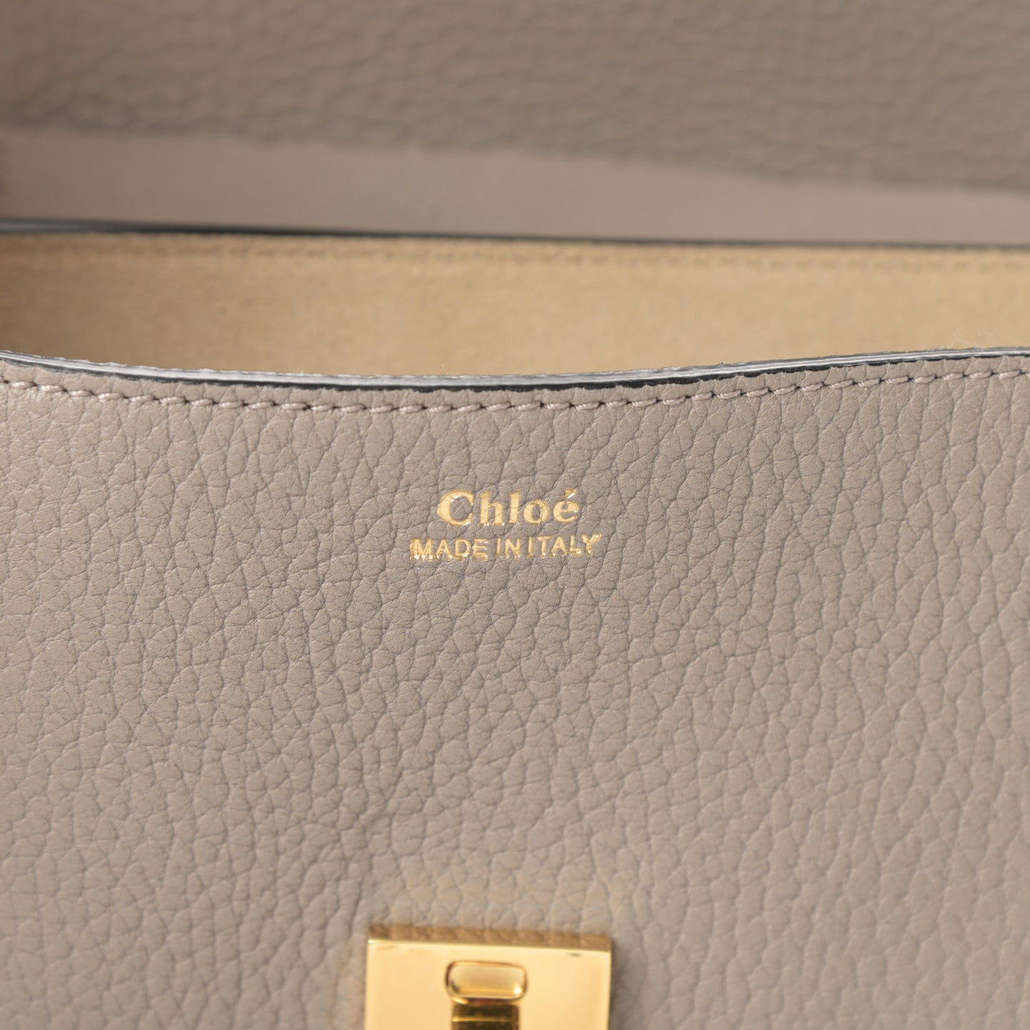 Grained Lambskin Drew Shoulder Bag Motty Grey