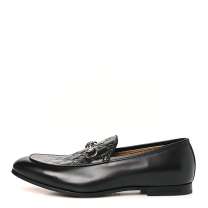 Gucci Guccissima Real Betis Glamour Calfskin Mens Jordy Horsebit Loafers 11 Black 1 of 10