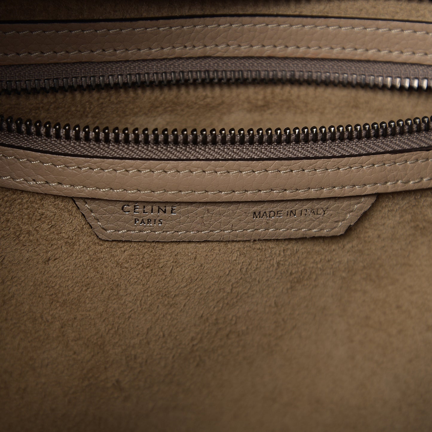 Drummed Calfskin Micro Luggage Dune
