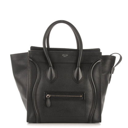 Celine Drummed Calfskin Mini Luggage Black 1 of 8