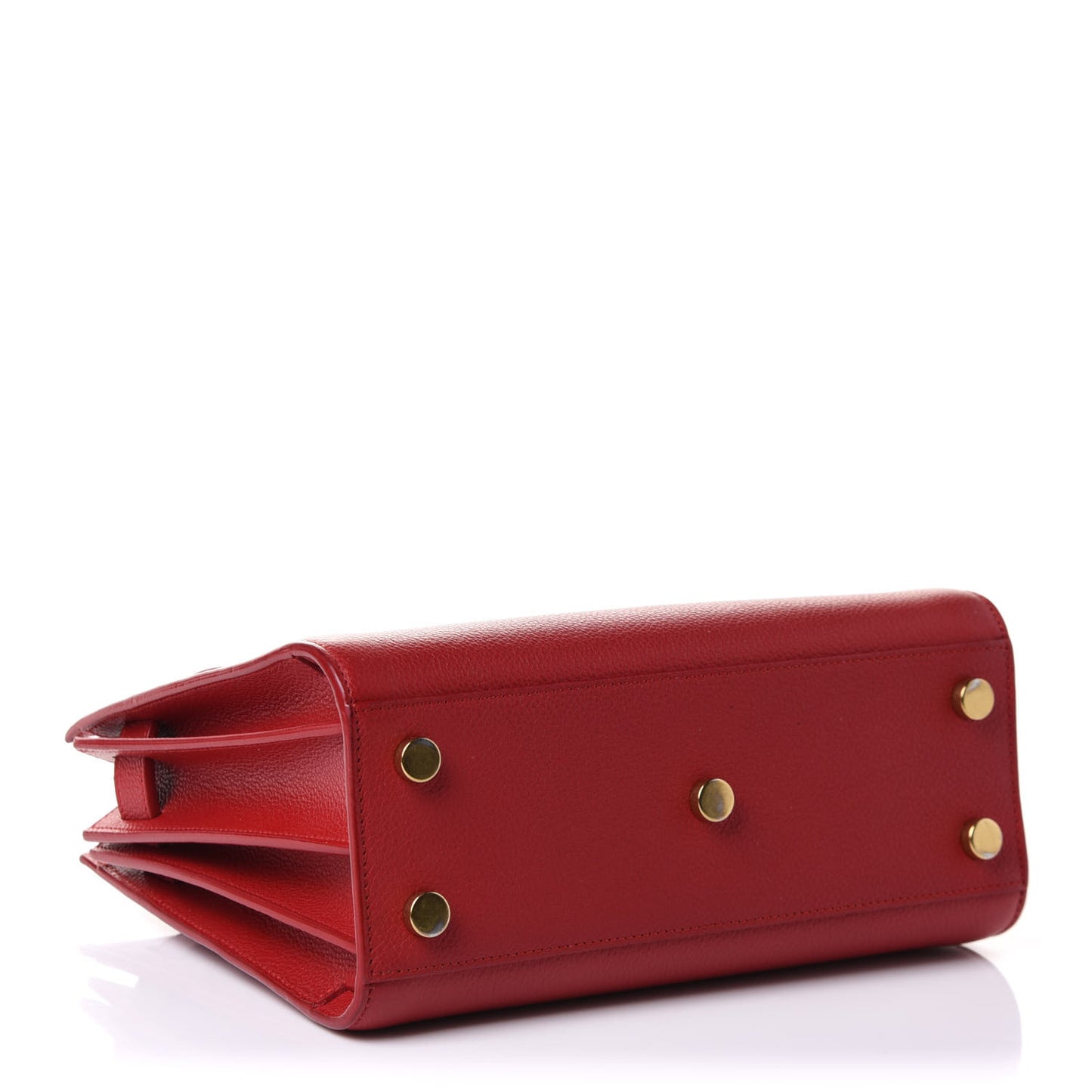 Grained Calfskin Nano Sac De Jour Lipstick Red