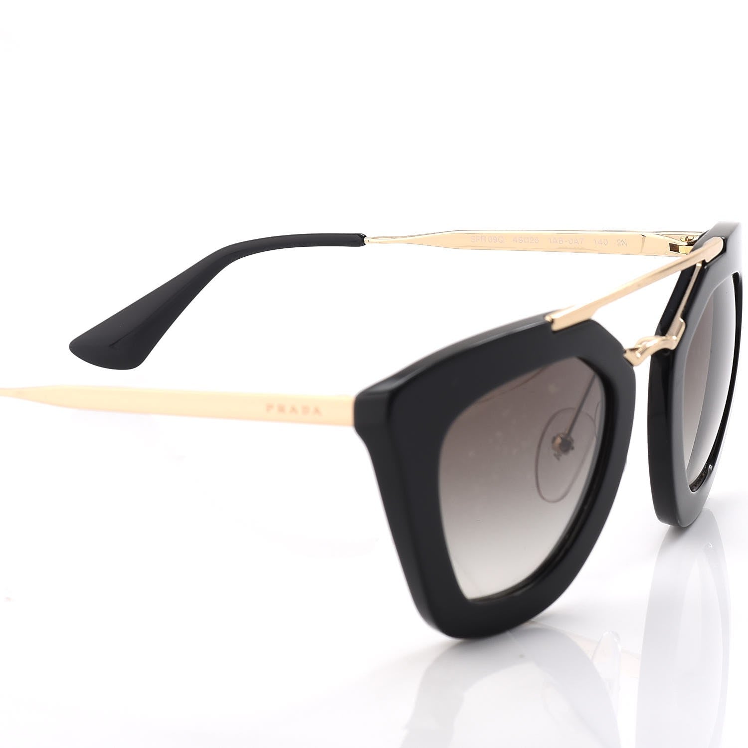 Prada Acetate Cinema Sunglasses SPR 09Q Black 8 of 9