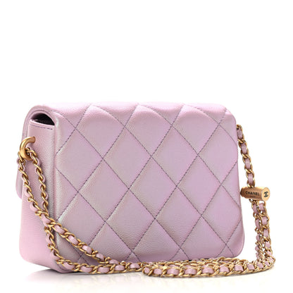 Chanel Iridescent Caviar Quilted Mini My Perfect Flap Pink 3 of 9
