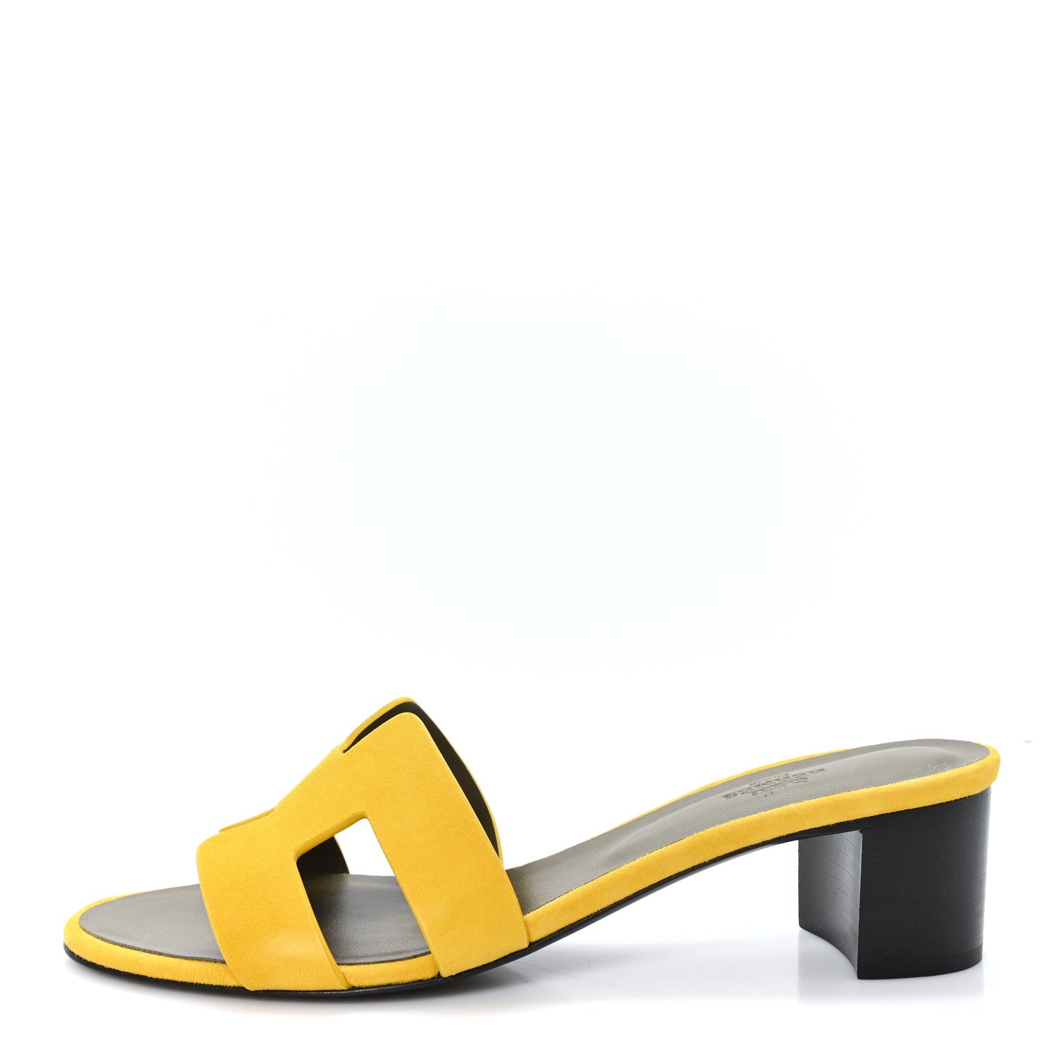 Hermes Suede Goatskin Oasis Sandals 41 Jaune Sable 1 of 10