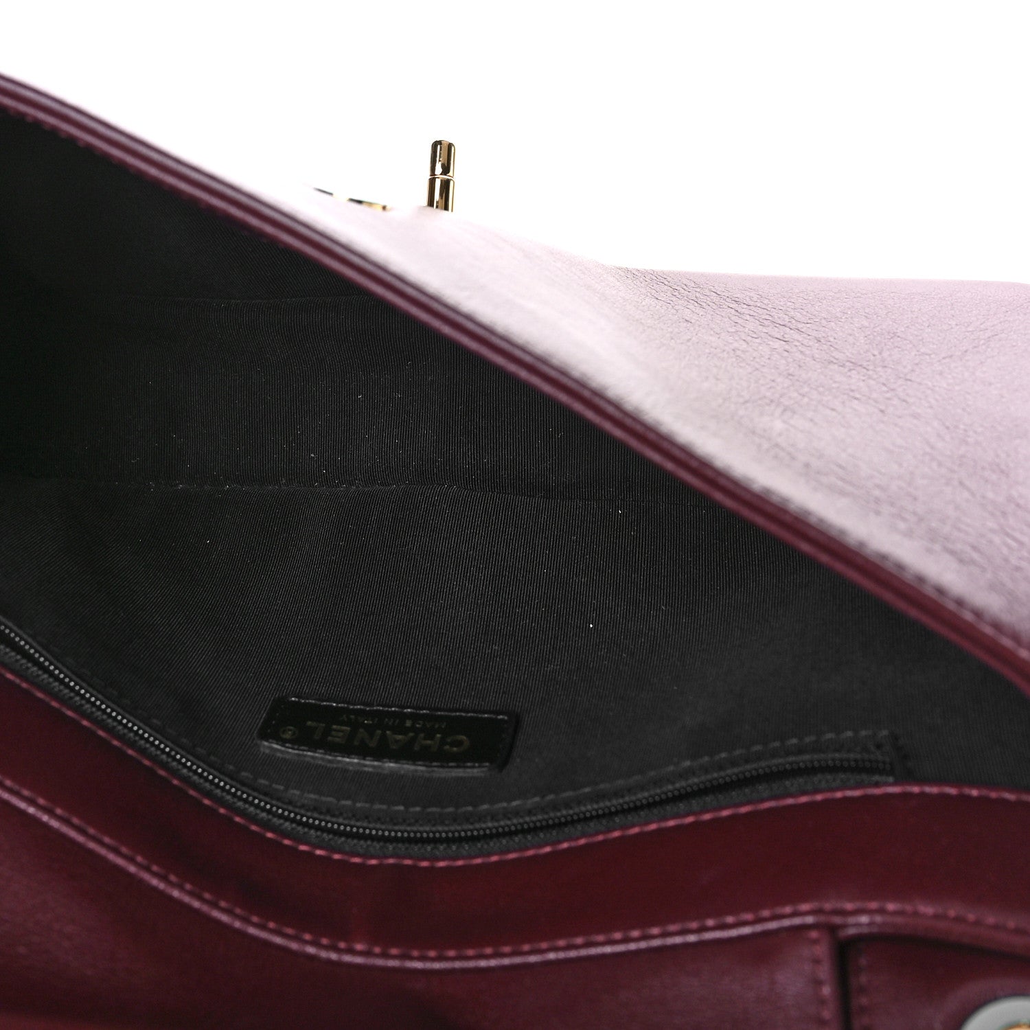 Chanel Sheepskin Quilted Vintage Mademoiselle Flap Dark Red 5 of 10