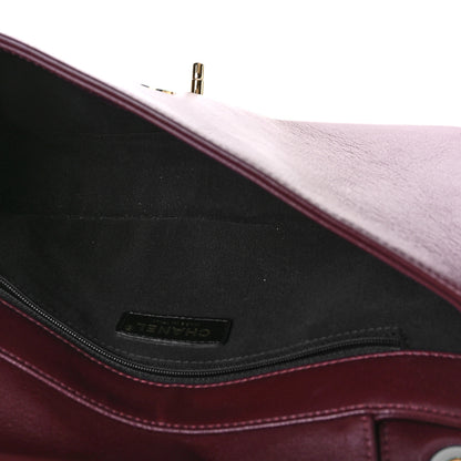 Chanel Sheepskin Quilted Vintage Mademoiselle Flap Dark Red 5 of 10