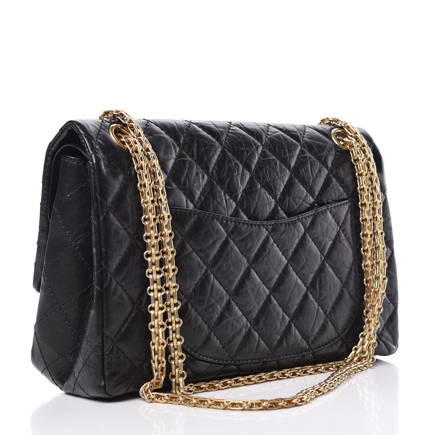 Chanel Aged Calfskin Quilted 2.55 Reissue 226 Flap Black 3 of 9