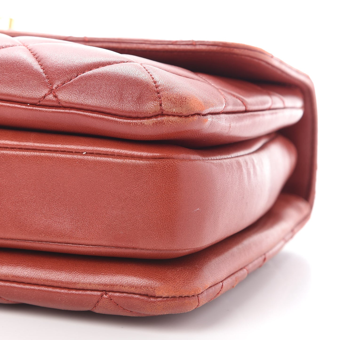 Lambskin Quilted Small Trendy CC Flap Dual Handle Bag Red