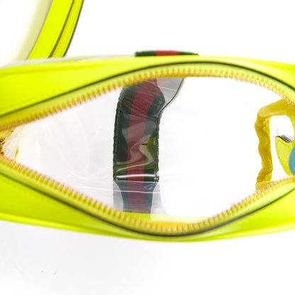 Gucci Vinyl Web Mini Ophidia Transparent Shoulder Bag Yellow Fluo 4 of 9