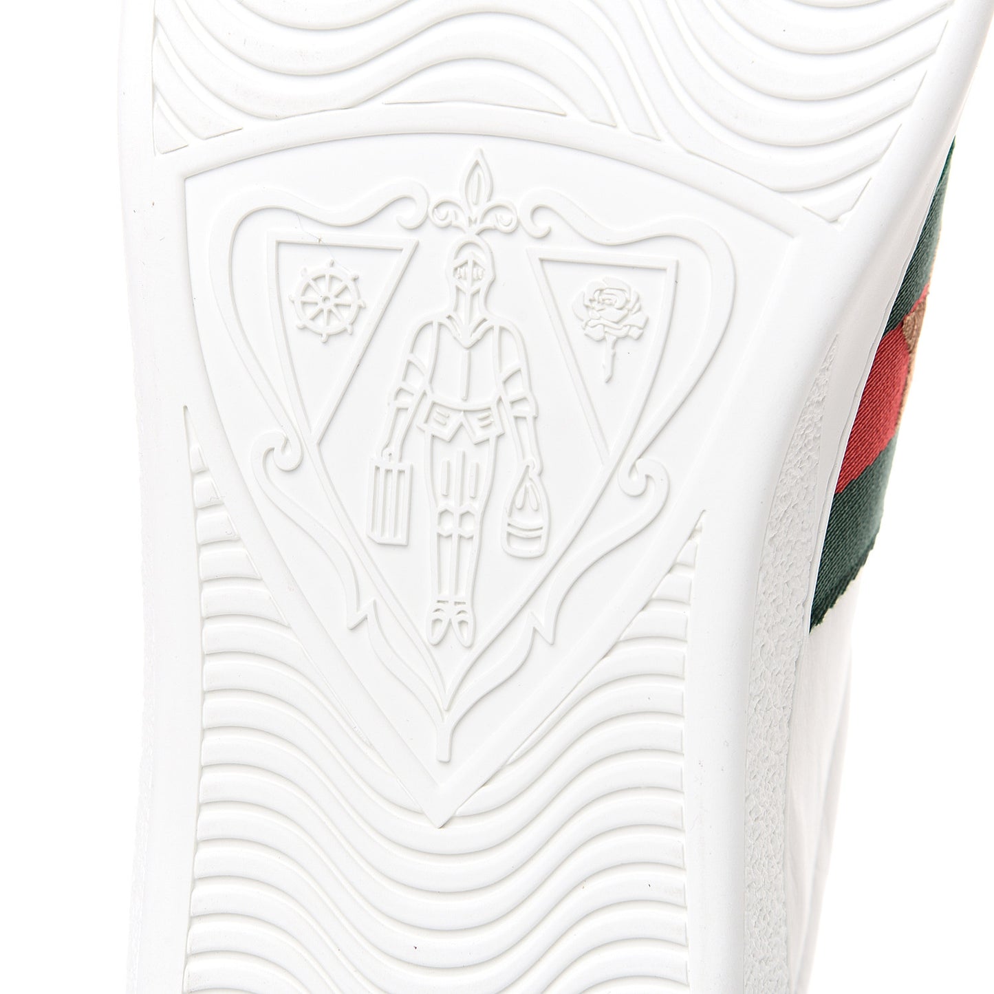 Calfskin Ayers Web Lightning Embroidered Mens Ace Sneakers 11 White