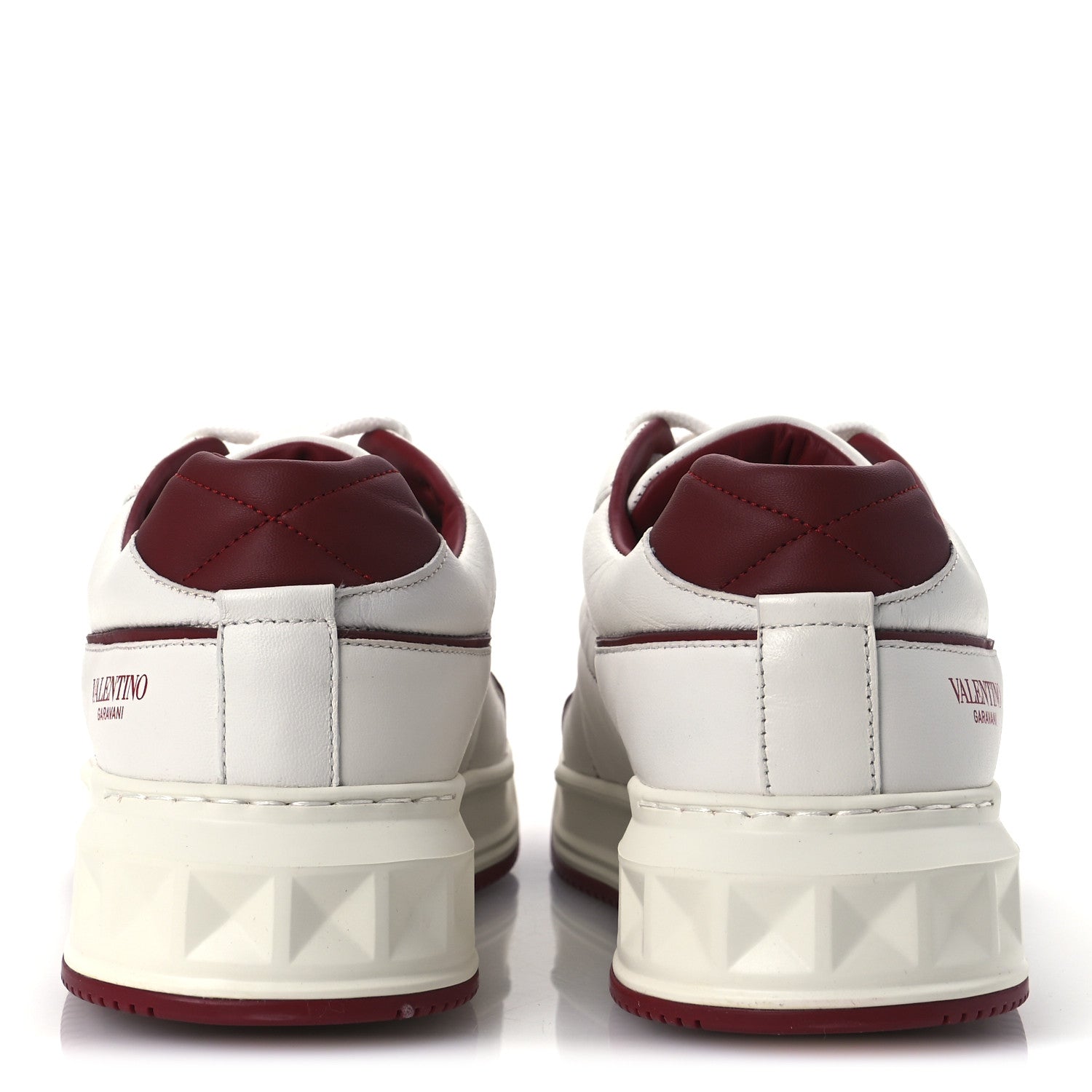 Valentino Garavani Nappa Mens One Stud Low Top Sneakers 38.5 White