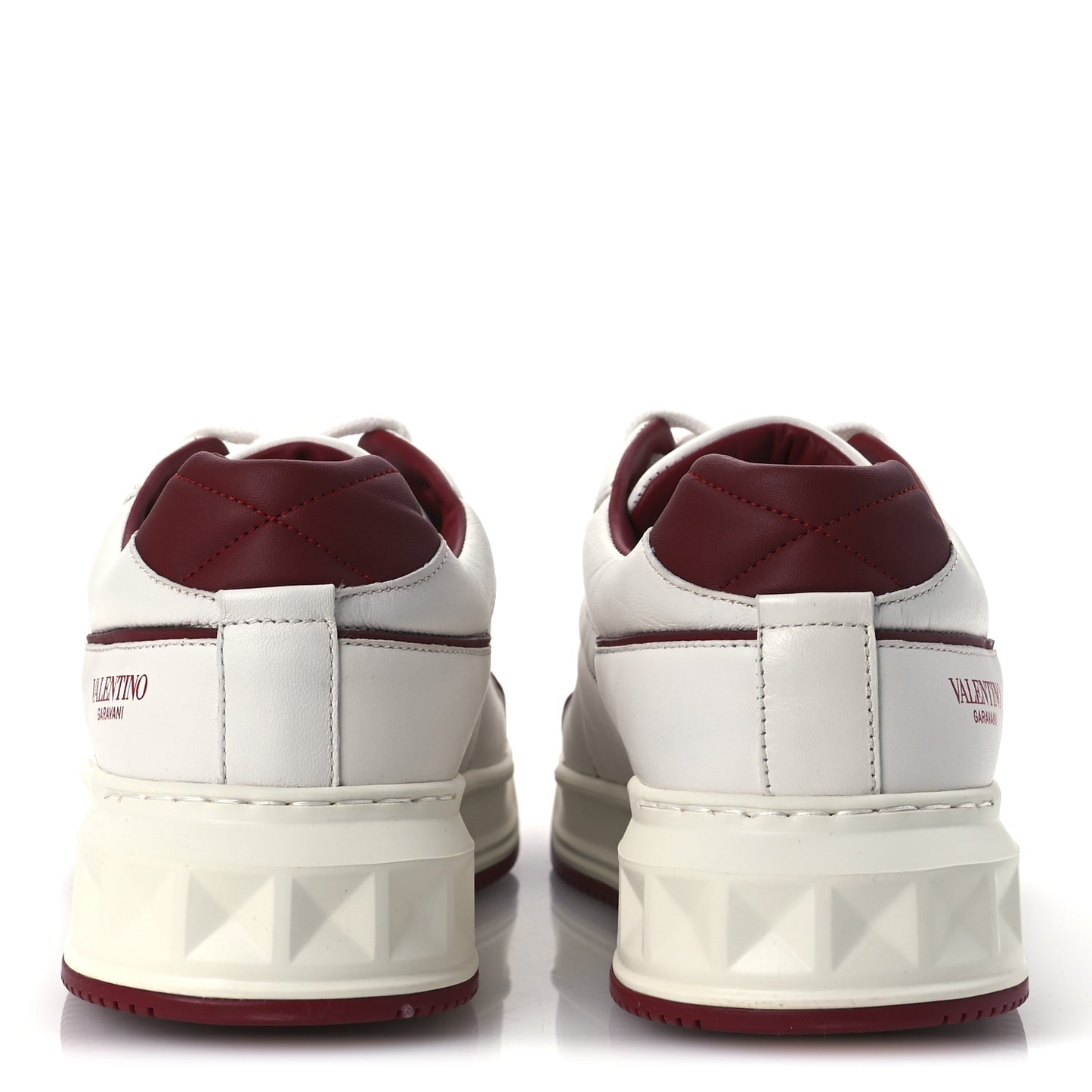 Nappa Mens One Stud Low Top Sneakers 38.5 White Rosso Valentino