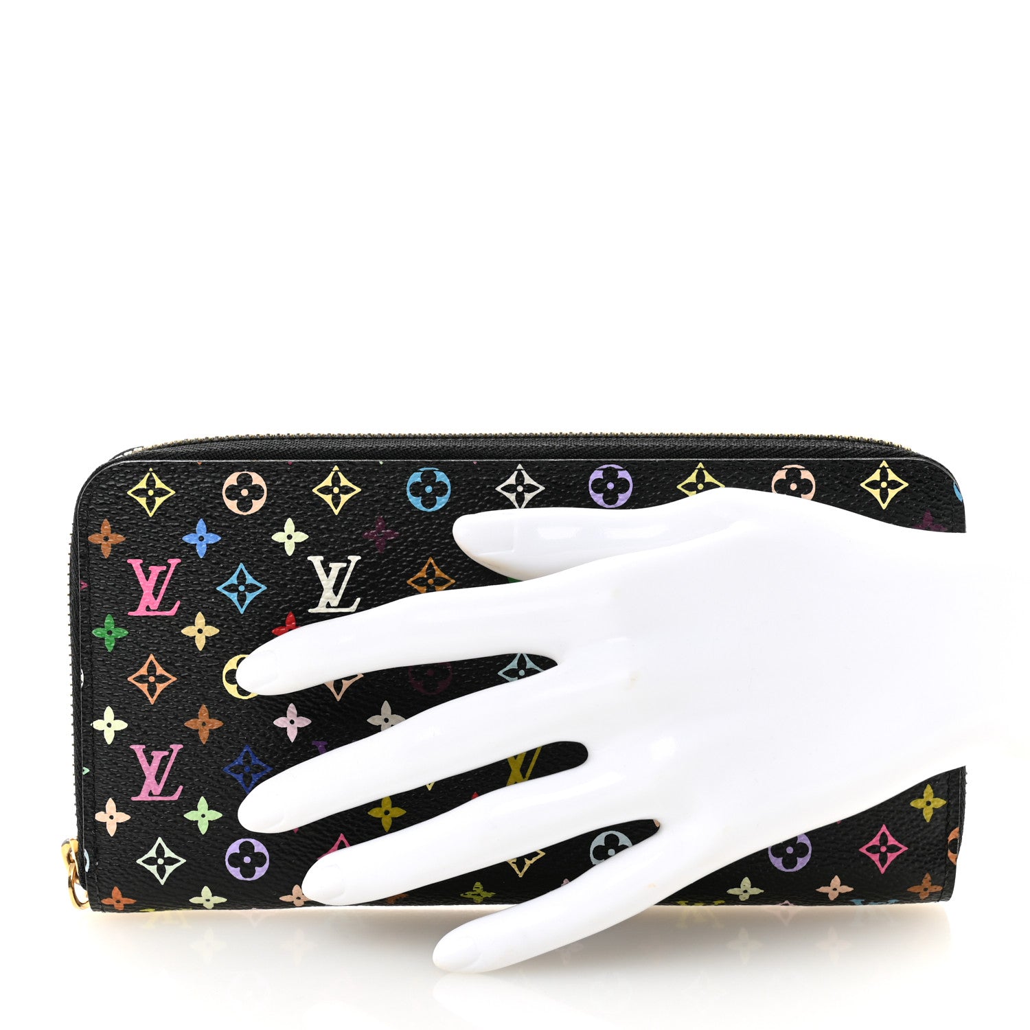 Louis Vuitton Monogram Multicolor Zippy Wallet  Black Violet 2 of 8