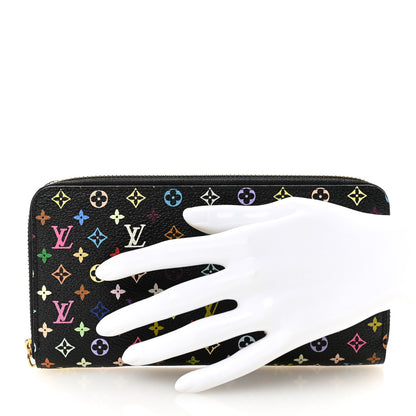 Louis Vuitton Monogram Multicolor Zippy Wallet  Black Violet 2 of 8