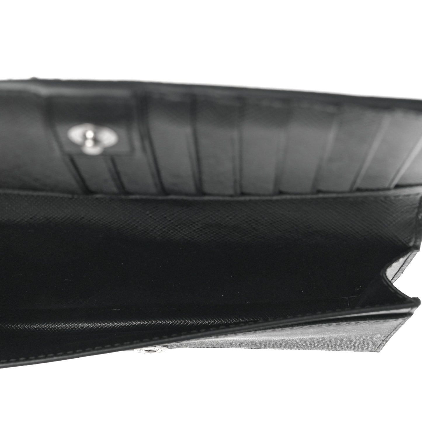 Saffiano Metal Phone Wristlet Wallet Black