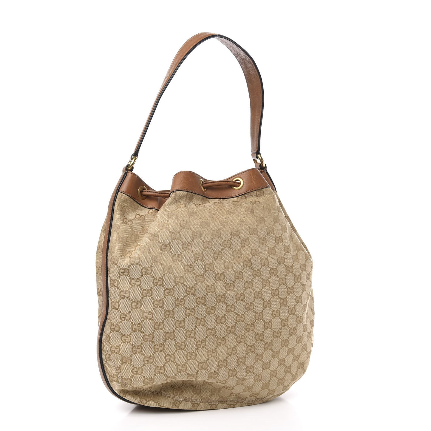 Monogram Web Rania Drawstring Shoulder Bag Sand