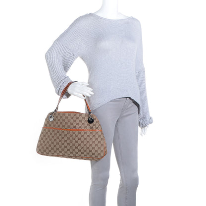 Gucci Monogram Medium Eclipse Shoulder Bag Orange 2 of 7