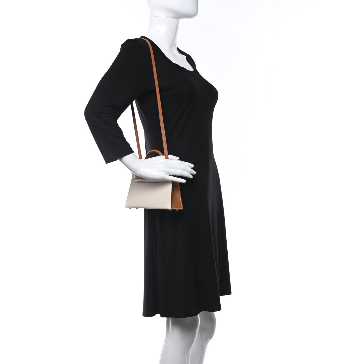 Hermes Epsom Mini Horseshoe Kelly Sellier 20 Craie Sesame 2 of 32