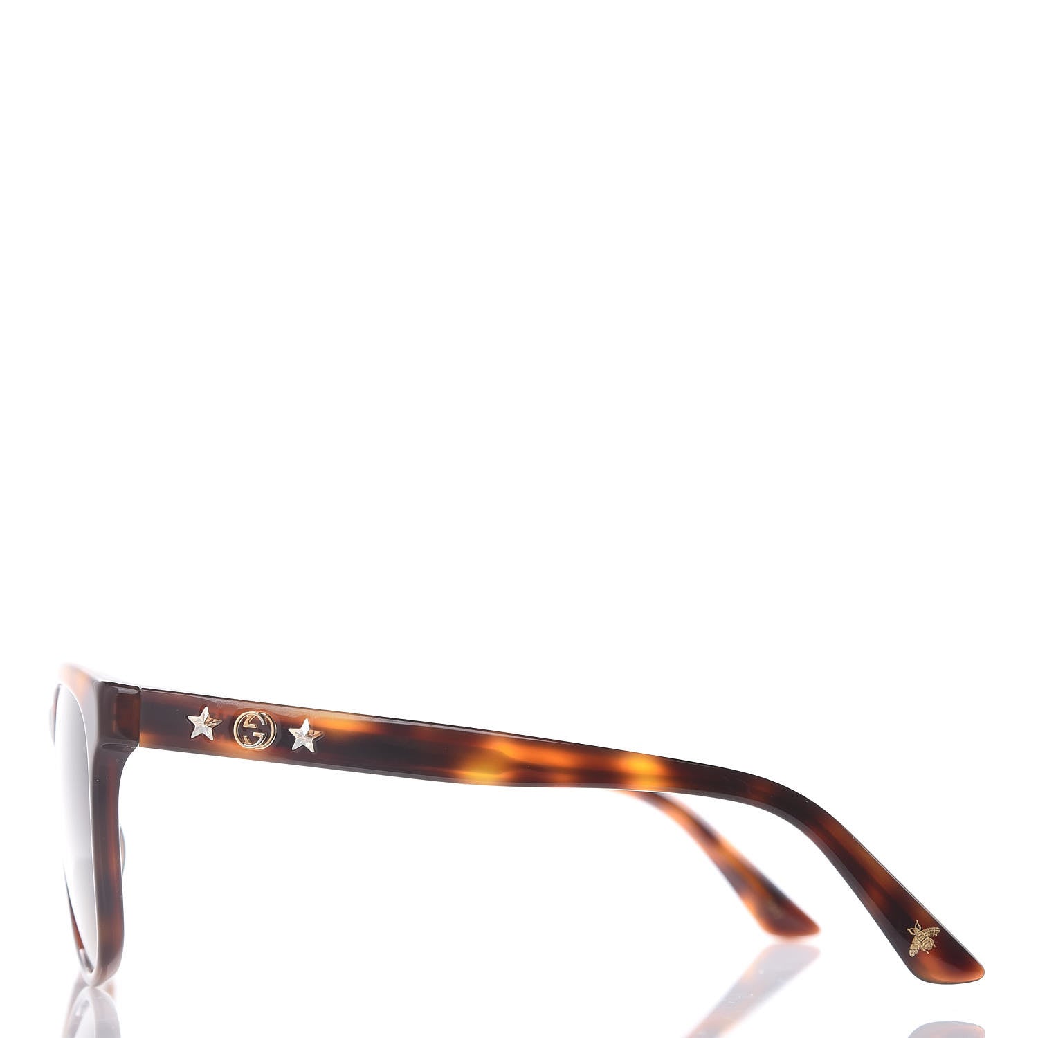 Gucci Round Frame Star Sunglasses GG0232SK Tortoiseshell 2 of 7