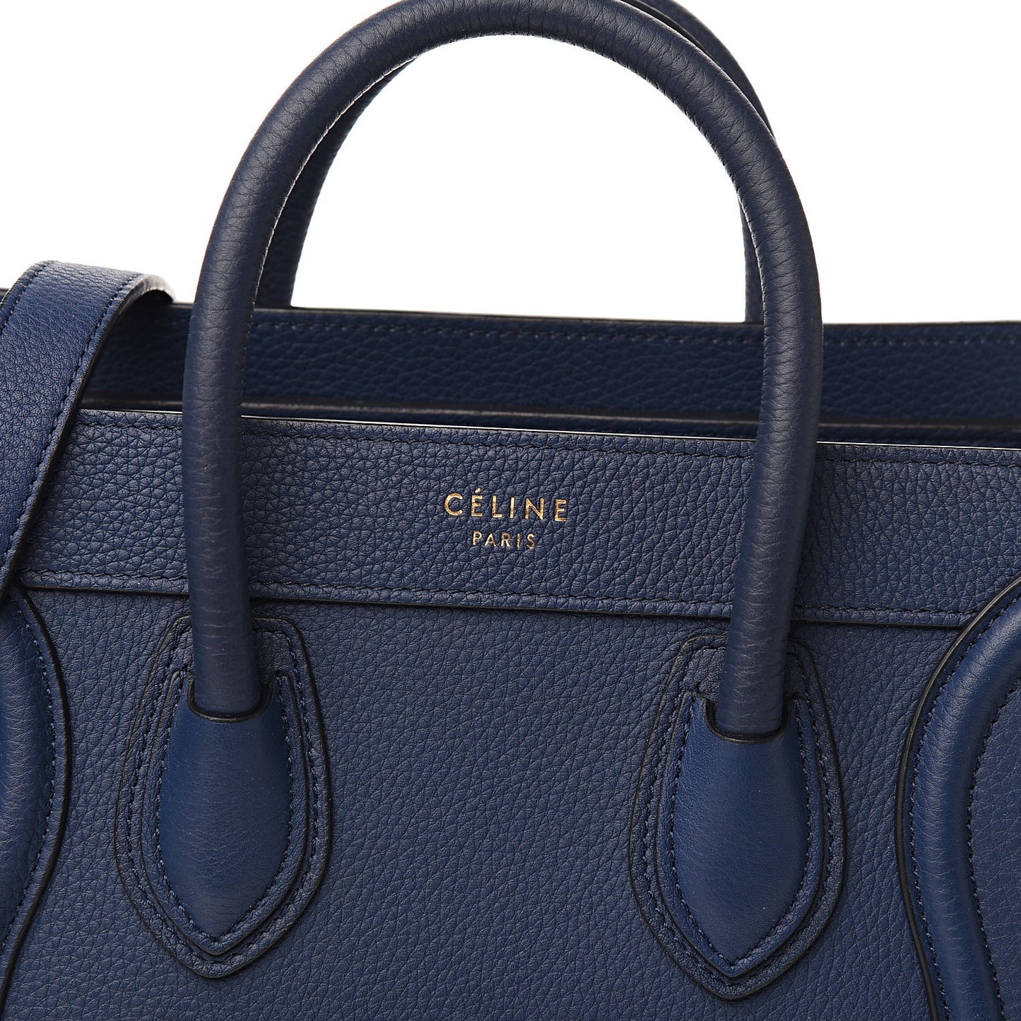 Drummed Calfskin Nano Luggage Marine