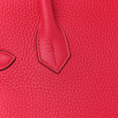 Hermes Taurillon Clemence Birkin 30 Rose Extreme 10 of 13