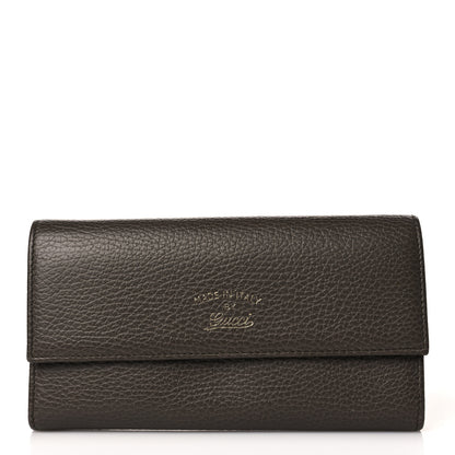 Gucci Dollar Calfskin Bi-Color Swing Continental Wallet Grey Field Soft Pink 1 of 8