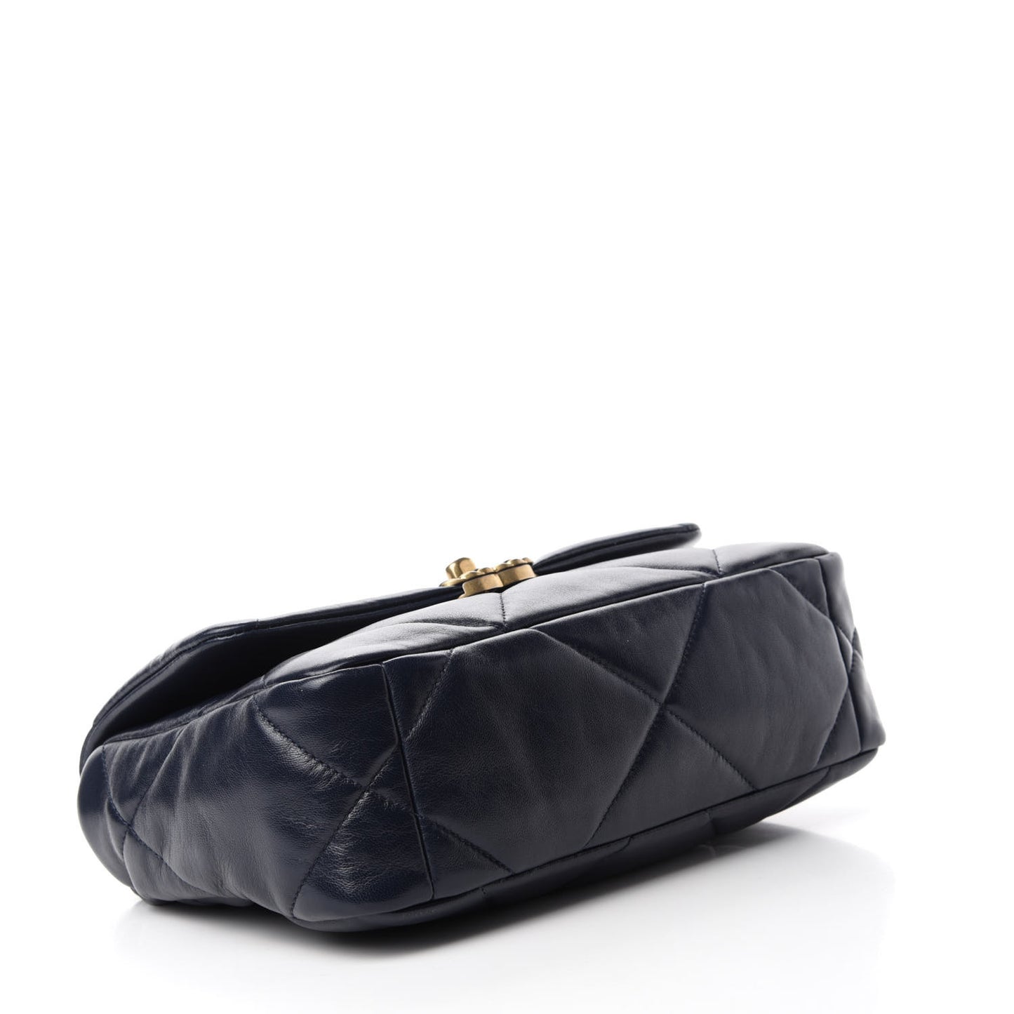 Lambskin Quilted Medium Chanel 19 Flap Navy