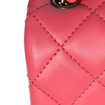 Chanel Lambskin Quilted Mini Rectangular Pearl Crush Flap Pink 13 of 19