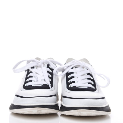 Chanel Lycra CC Sneakers 36 White Black 2 of 11
