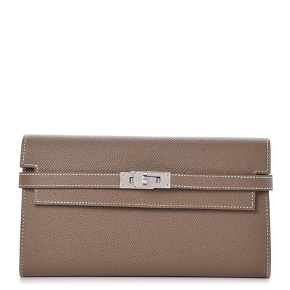 Hermes Epsom Kelly Longue Wallet Etoupe 1 of 8