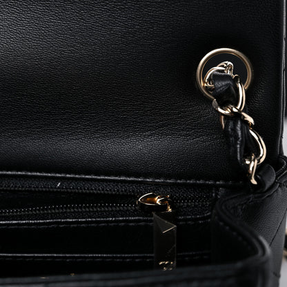Chanel Lambskin Quilted Mini Square Flap Black 10 of 11