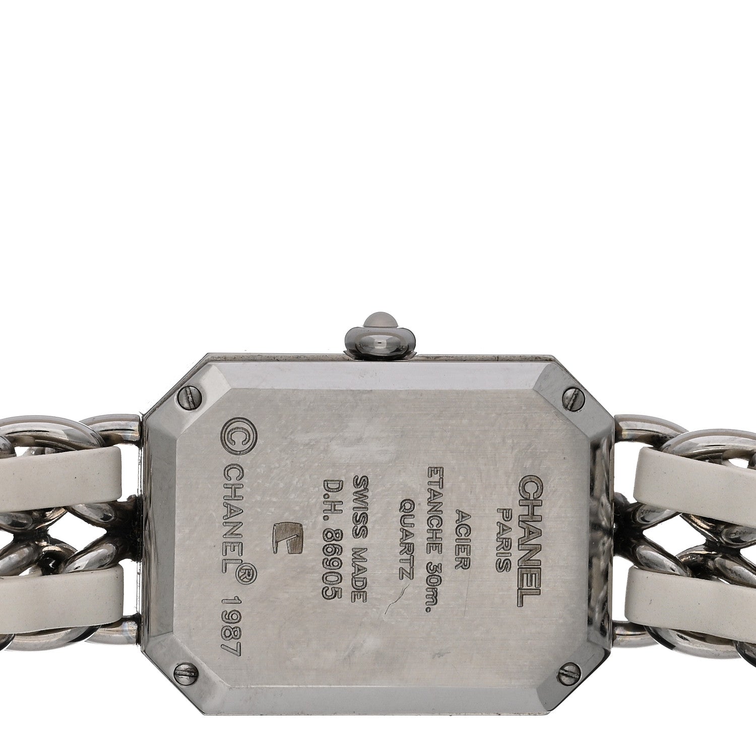 Chanel Stainless Steel Lambskin Mother of Pearl 20mm Chain Premiere Quartz Watch White S 4 of 4