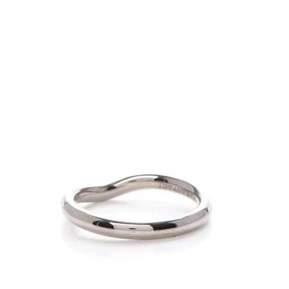 Tiffany 18K White Gold Diamond Elsa Peretti Wedding Band Ring 3 3 of 6