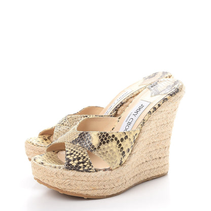 Jimmy Choo Python Phyllis Espadrille Wedges 36 Natural 3 of 14