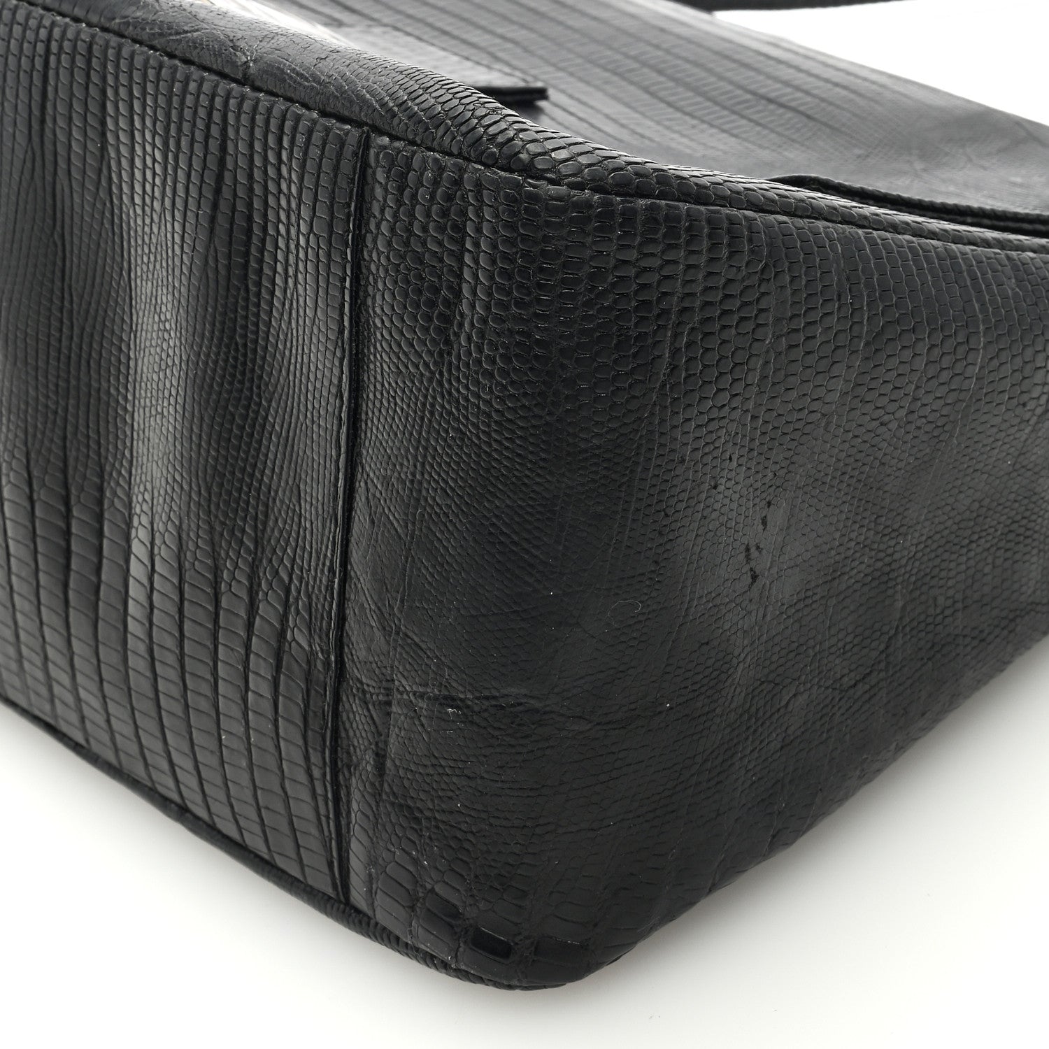 Fendi Lizard Mama Baguette Black 8 of 9