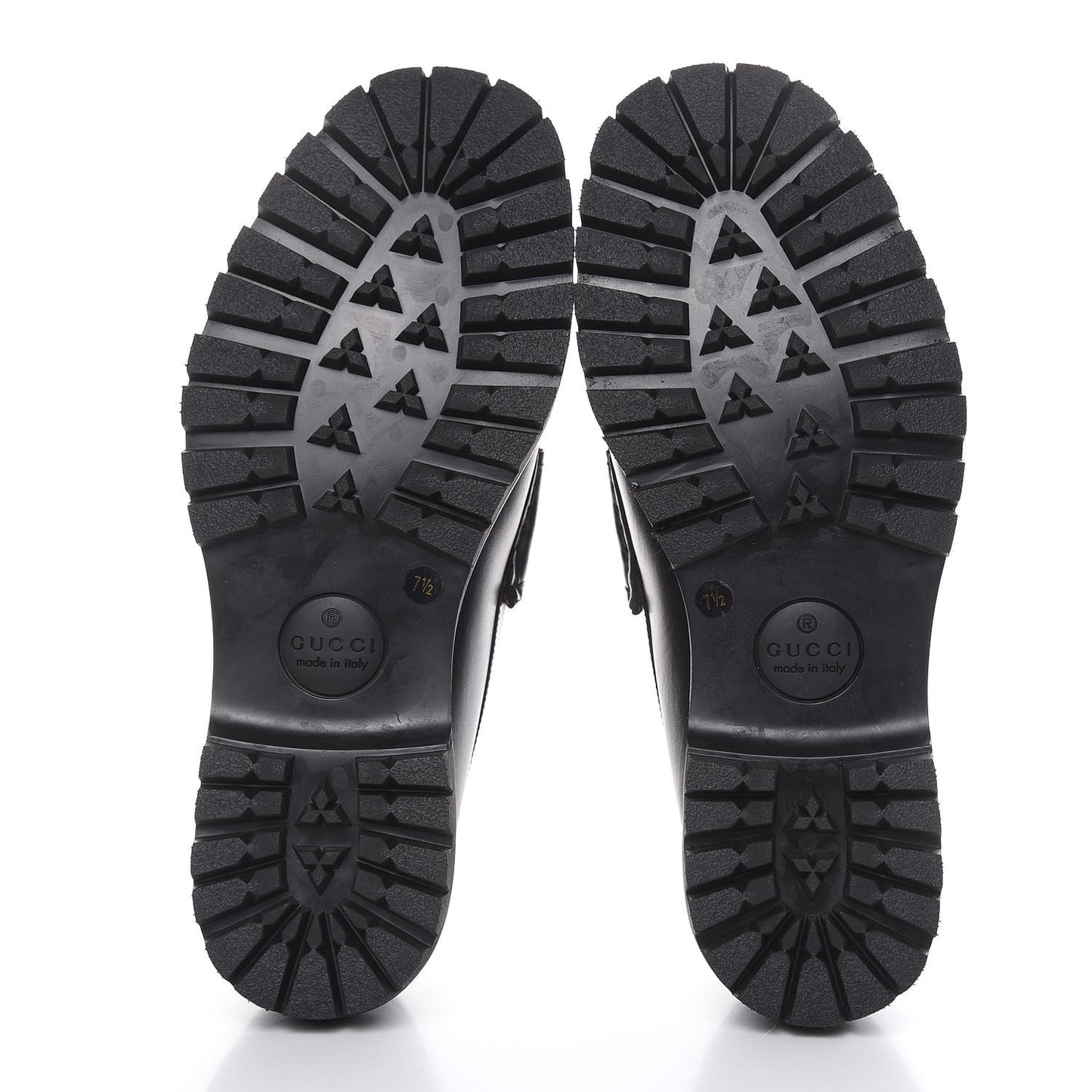 Calfskin Cirano Lux Mens Horsebit Lug Sole Loafers 7.5 Black