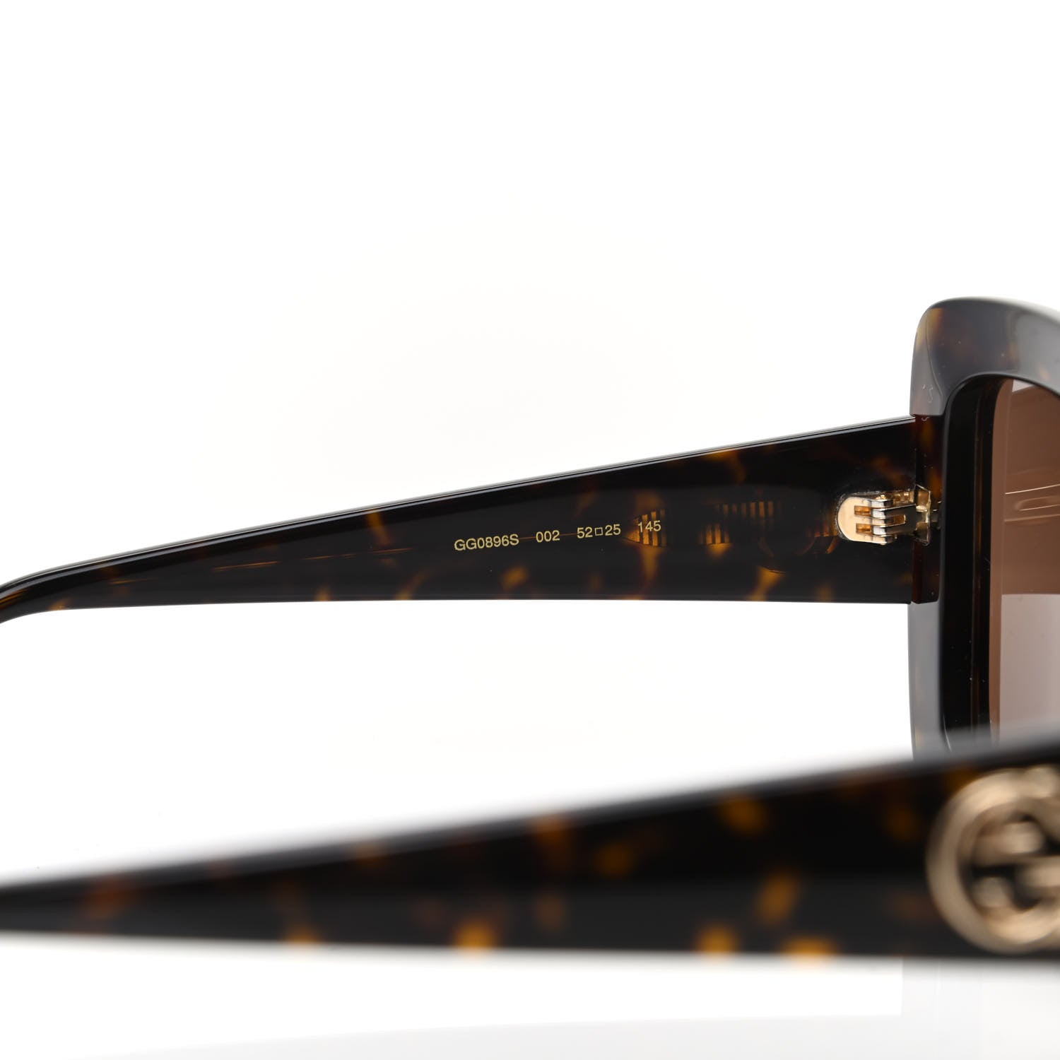 Gucci Acetate Square Frame Sunglasses GG0896S Tortoise 6 of 8