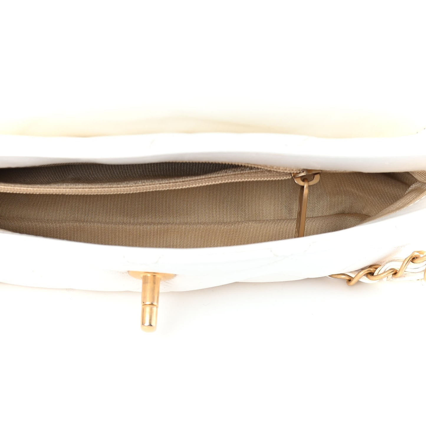 Lambskin Quilted Small La Parisienne Top Handle Flap White