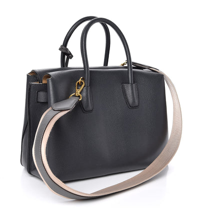 MCM Grained Calfskin Medium Milla Tote Phantom Grey 3 of 11